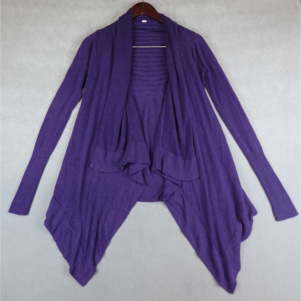 Lululemon Find Your Calm Cardigan Sweater Womens Size 8 Purple Wrap